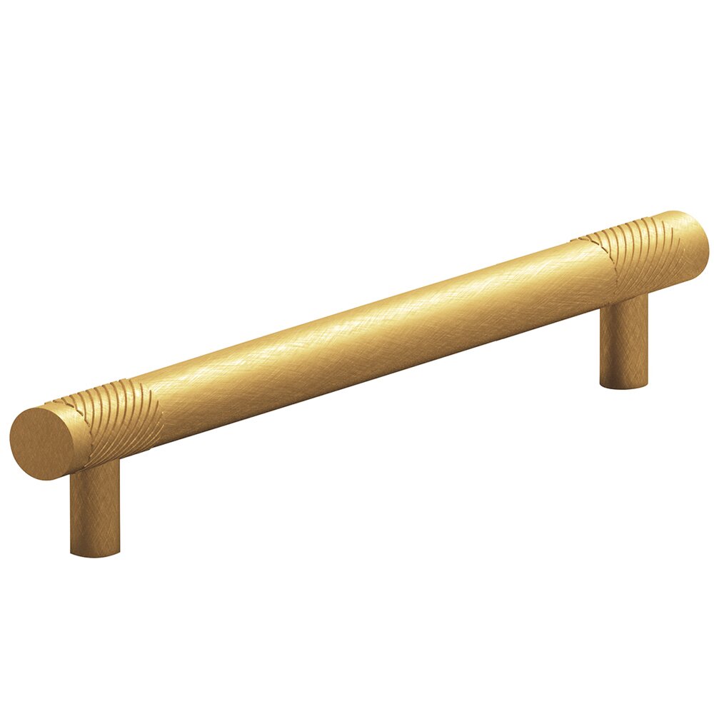 Colonial Bronze 8" Centers Single Knurl Bands Appliance/Oversized Pull in Weathered Brass