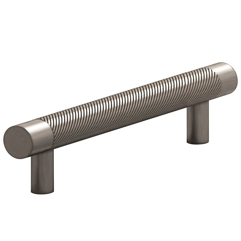 Colonial Bronze 4" Centers Single Knurl Pull in Pewter