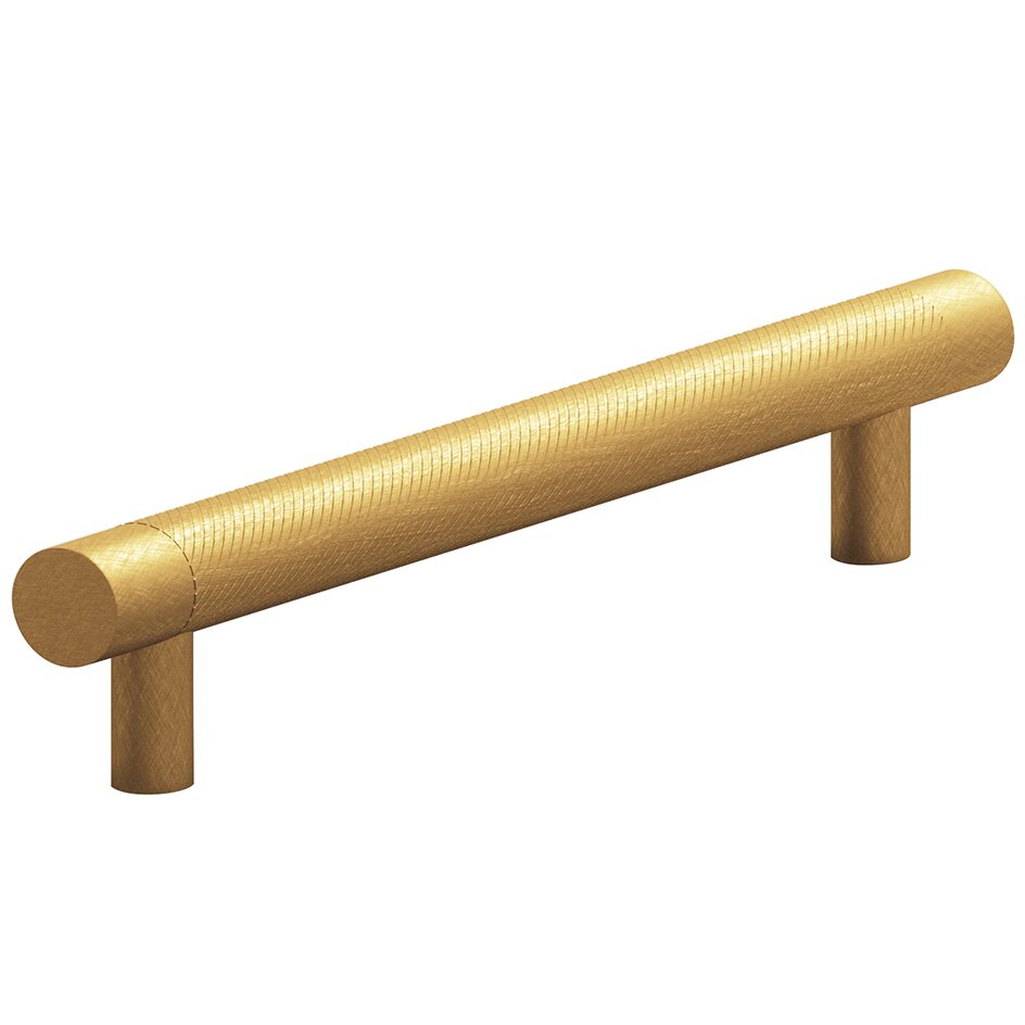 Colonial Bronze 5/8" Diameter Pull Full Single Knurl 6" Centers in Weathered Brass