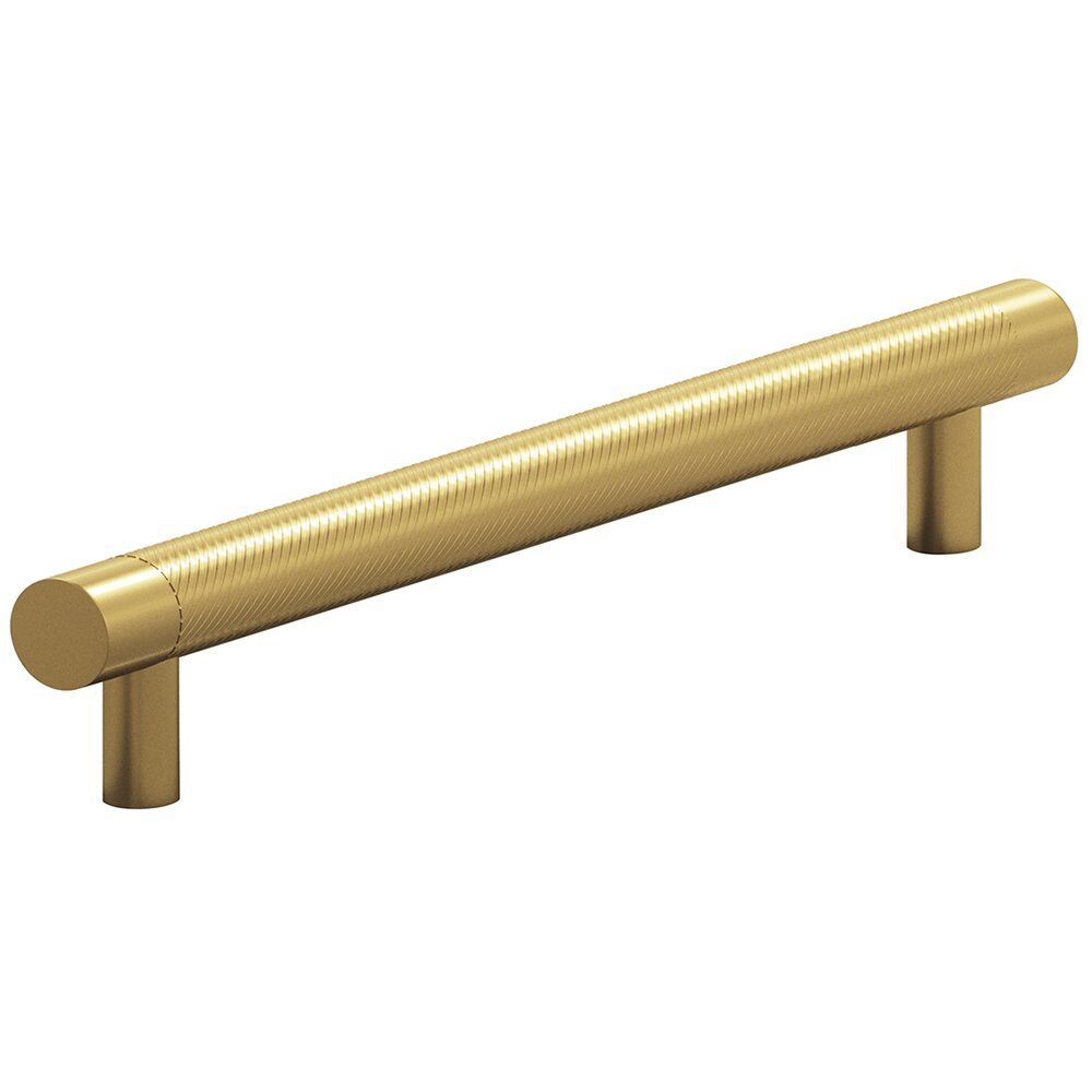 Colonial Bronze 8" Centers Full Single Knurl Appliance/Oversized Pull in Satin Brass