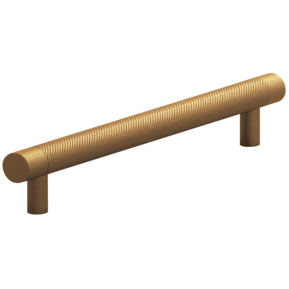 Colonial Bronze 8" Centers Full Single Knurl Appliance/Oversized Pull in Distressed Statuary Bronze