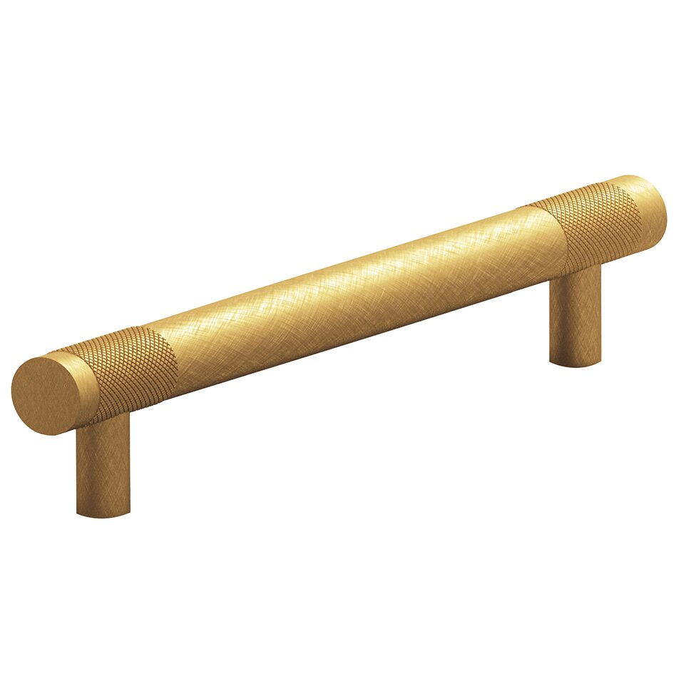 Colonial Bronze 5/8" Diameter Pull Full Diamond Knurl 6" Centers in Weathered Brass