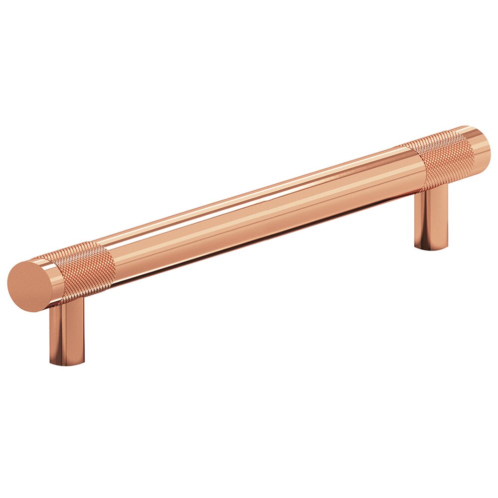 Colonial Bronze 8" Centers Full Diamond Knurl Appliance/Oversized Pull in Polished Copper