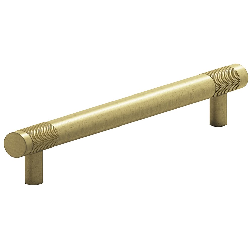 Colonial Bronze 8" Centers Full Diamond Knurl Appliance/Oversized Pull in Distressed Antique Brass