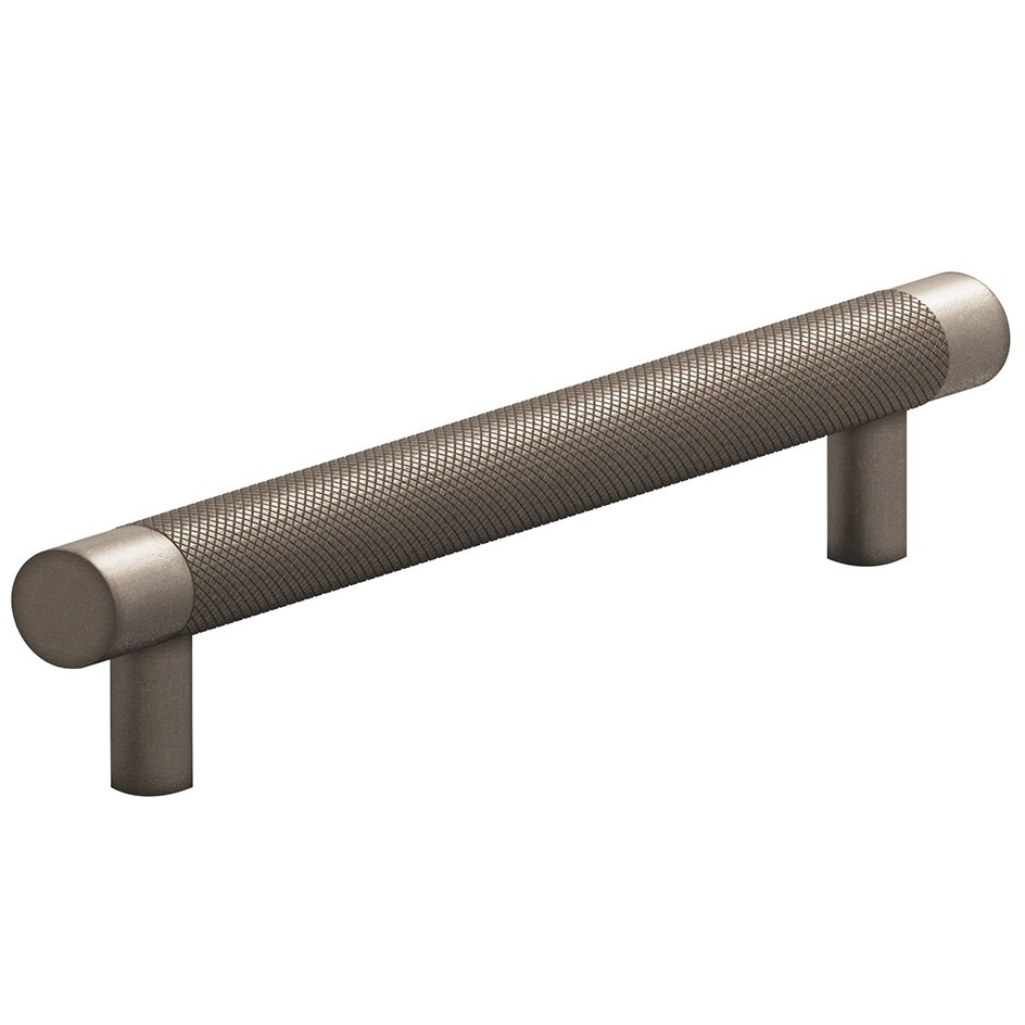 Colonial Bronze 6" Centers Diamond Knurl Pull in Distressed Pewter