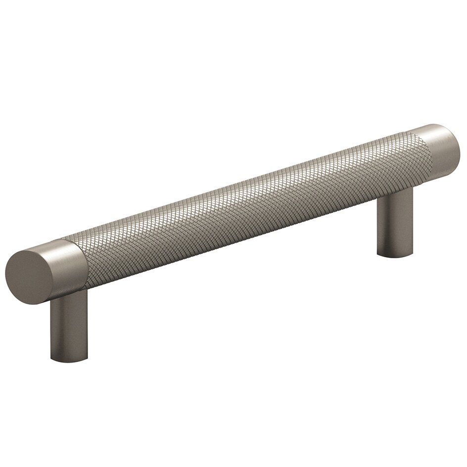 Colonial Bronze 6" Centers Diamond Knurl Pull in Matte Pewter