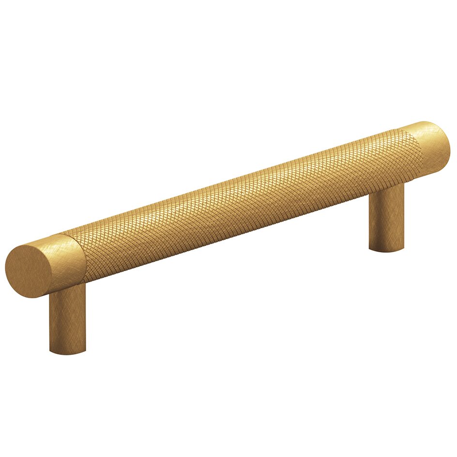 Colonial Bronze 6" Centers Diamond Knurl Pull in Weathered Brass