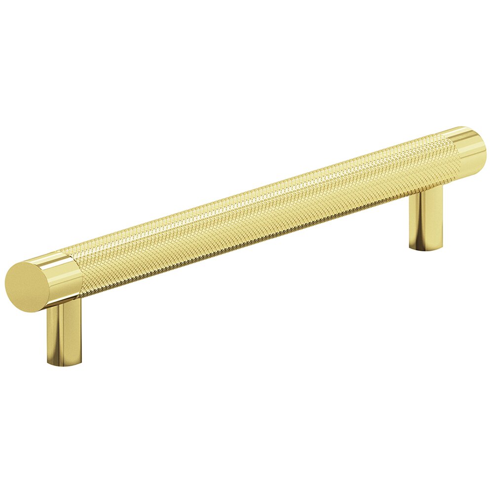 Colonial Bronze 8" Centers Diamond Knurl Appliance/Oversized Pull in Polished Brass