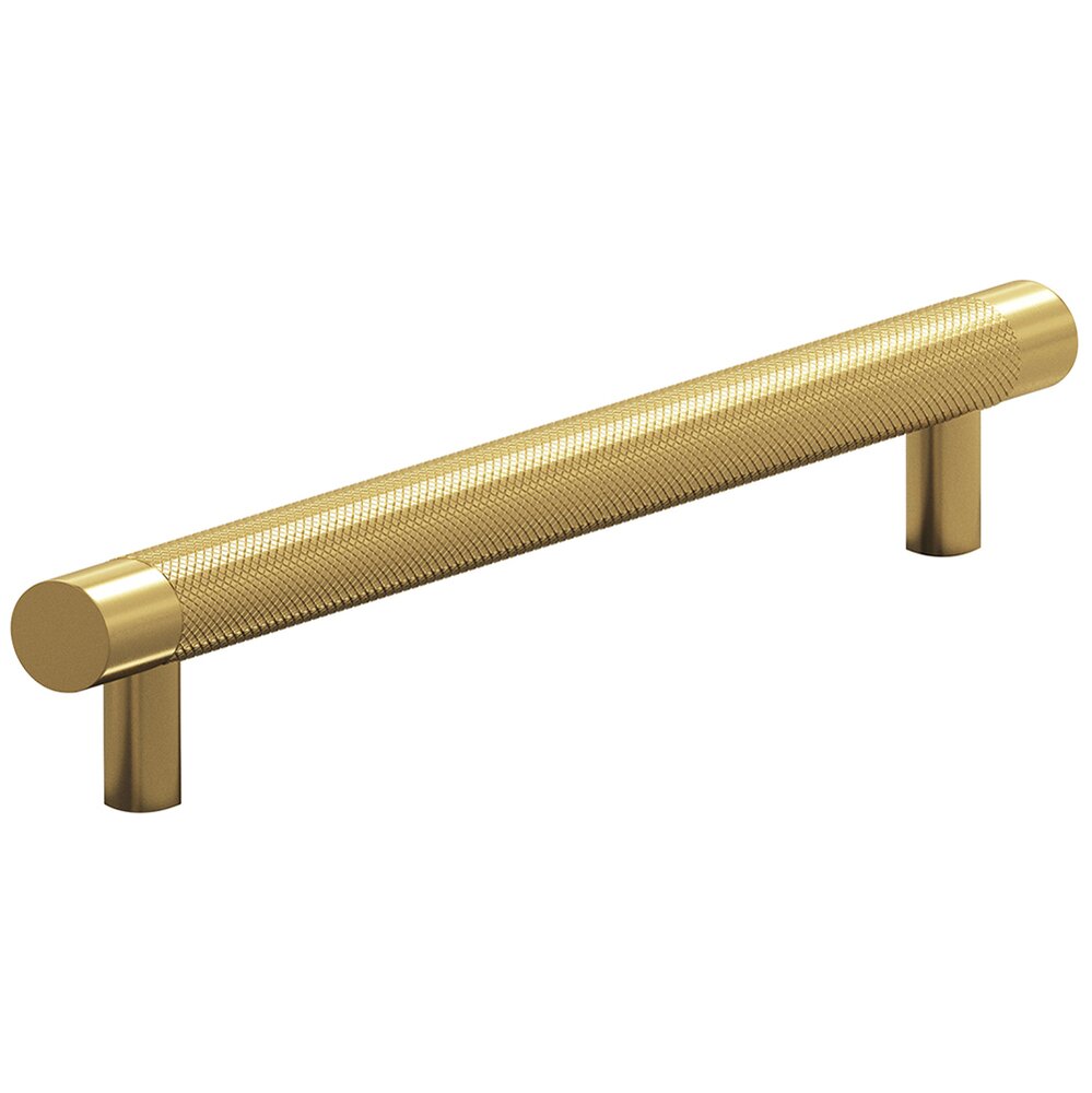 Colonial Bronze 8" Centers Diamond Knurl Appliance/Oversized Pull in Unlacquered Satin Brass