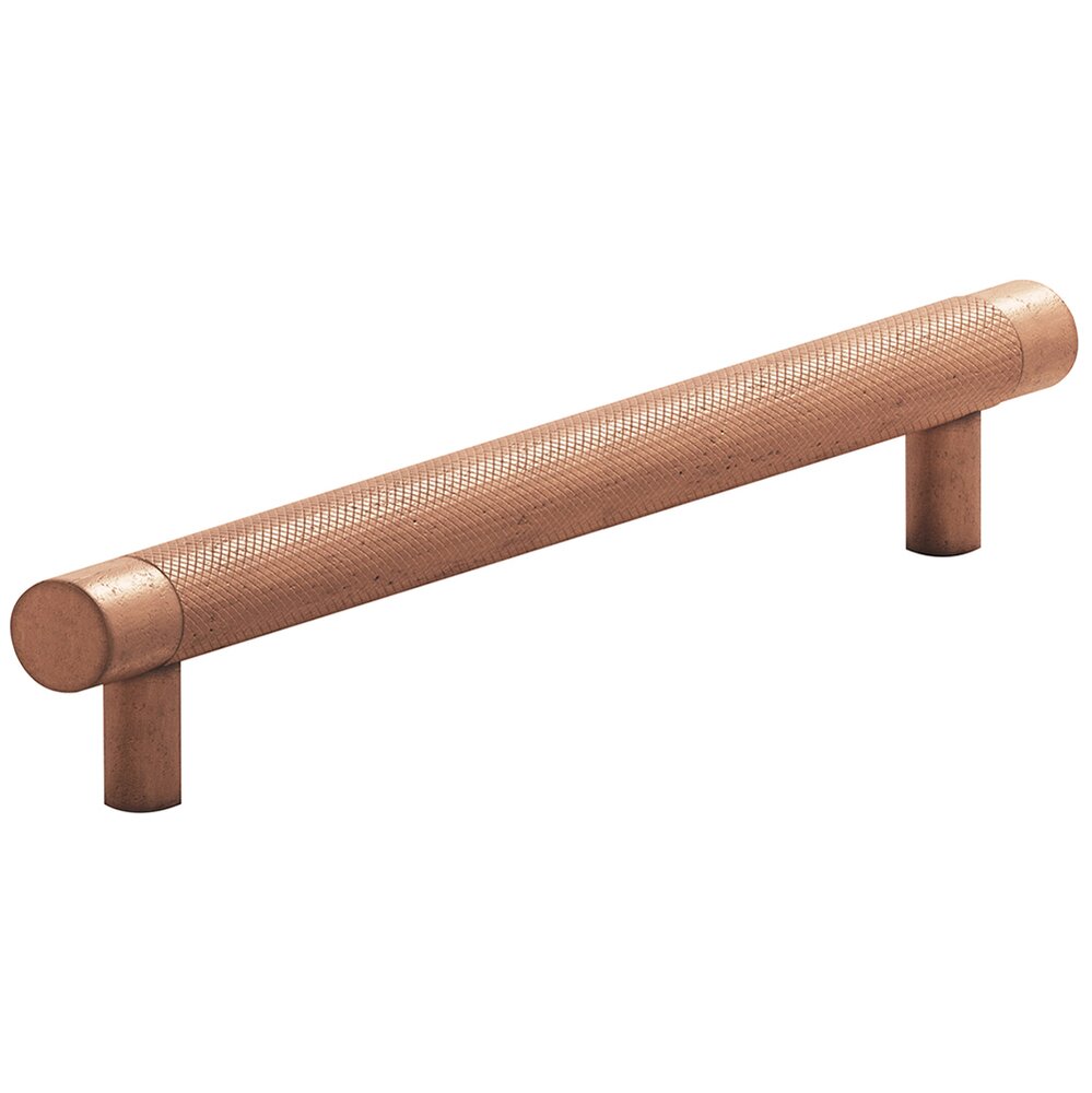 Colonial Bronze 8" Centers Diamond Knurl Appliance/Oversized Pull in Distressed Antique Copper