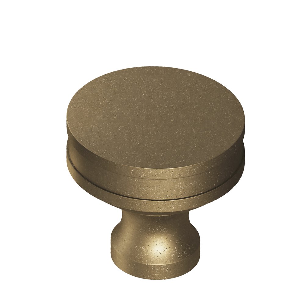 Colonial Bronze 1.25" Diameter Round Smooth Sandwich Cabinet Knob In Distressed Oil Rubbed Bronze