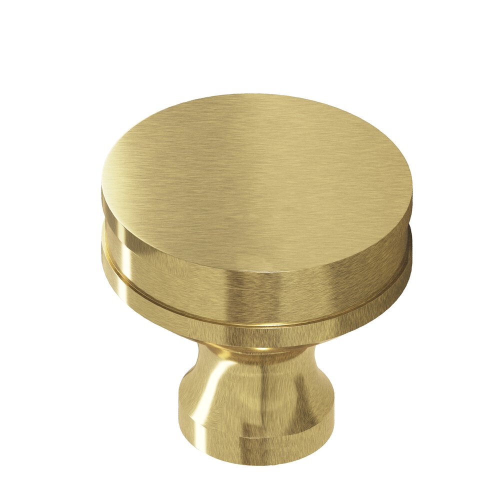 Colonial Bronze 1.5" Diameter Round Smooth Sandwich Cabinet Knob In Antique Brass