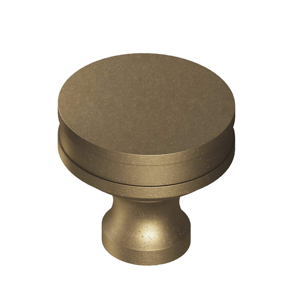 Colonial Bronze 1.5" Diameter Round Smooth Sandwich Cabinet Knob In Distressed Oil Rubbed Bronze