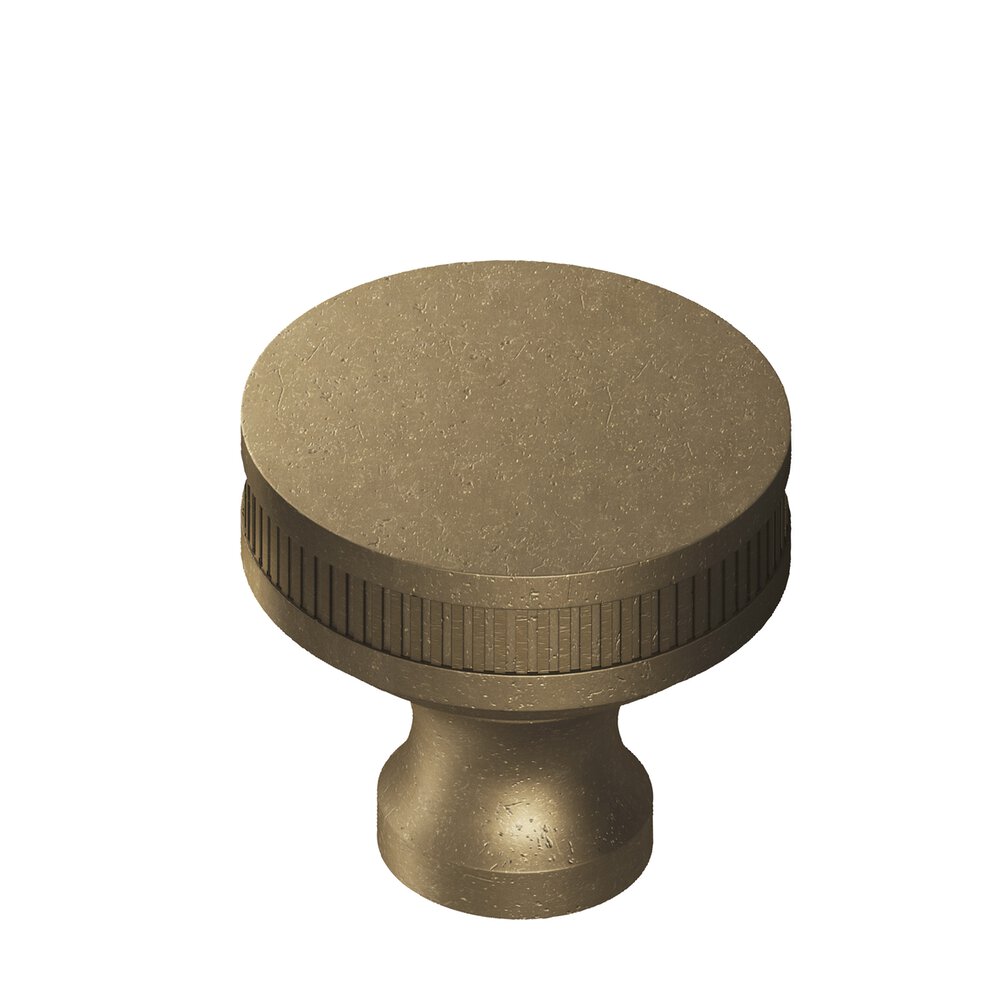Colonial Bronze 1" Diameter Round Coined Sandwich Cabinet Knob In Distressed Oil Rubbed Bronze