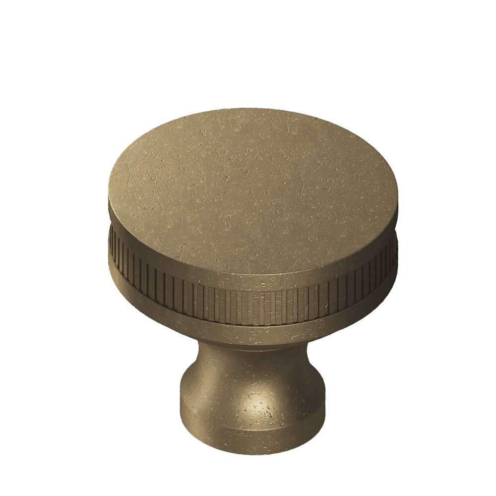 Colonial Bronze 1.25" Diameter Round Coined Sandwich Cabinet Knob In Distressed Oil Rubbed Bronze
