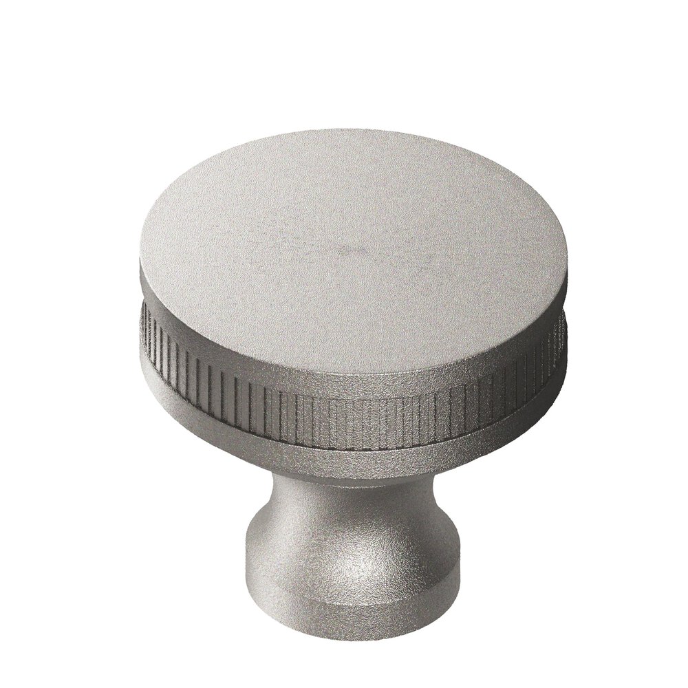 Colonial Bronze 1.5" Diameter Round Coined Sandwich Cabinet Knob In Frost Nickel™