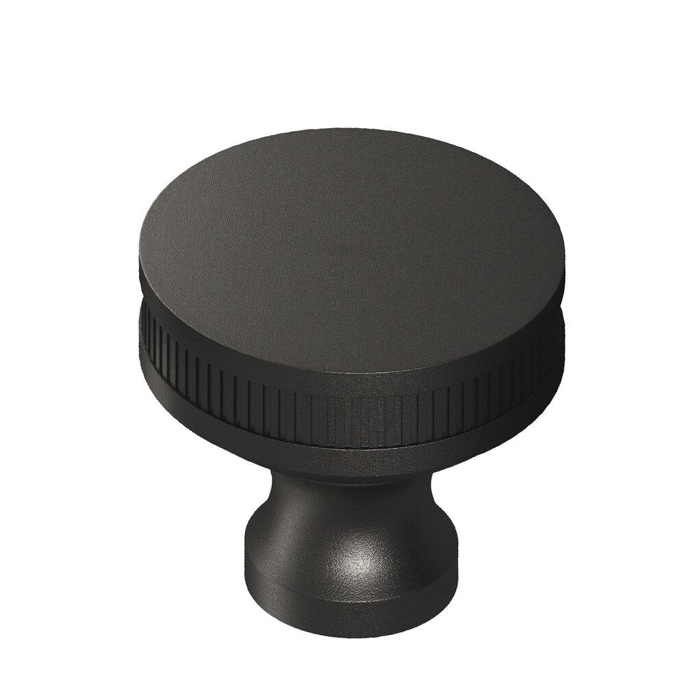 Colonial Bronze 1.5" Diameter Round Coined Sandwich Cabinet Knob In Frost Black™