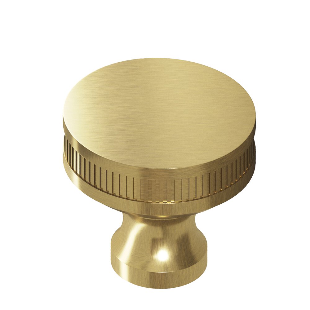 Colonial Bronze 1.5" Diameter Round Coined Sandwich Cabinet Knob In Antique Brass