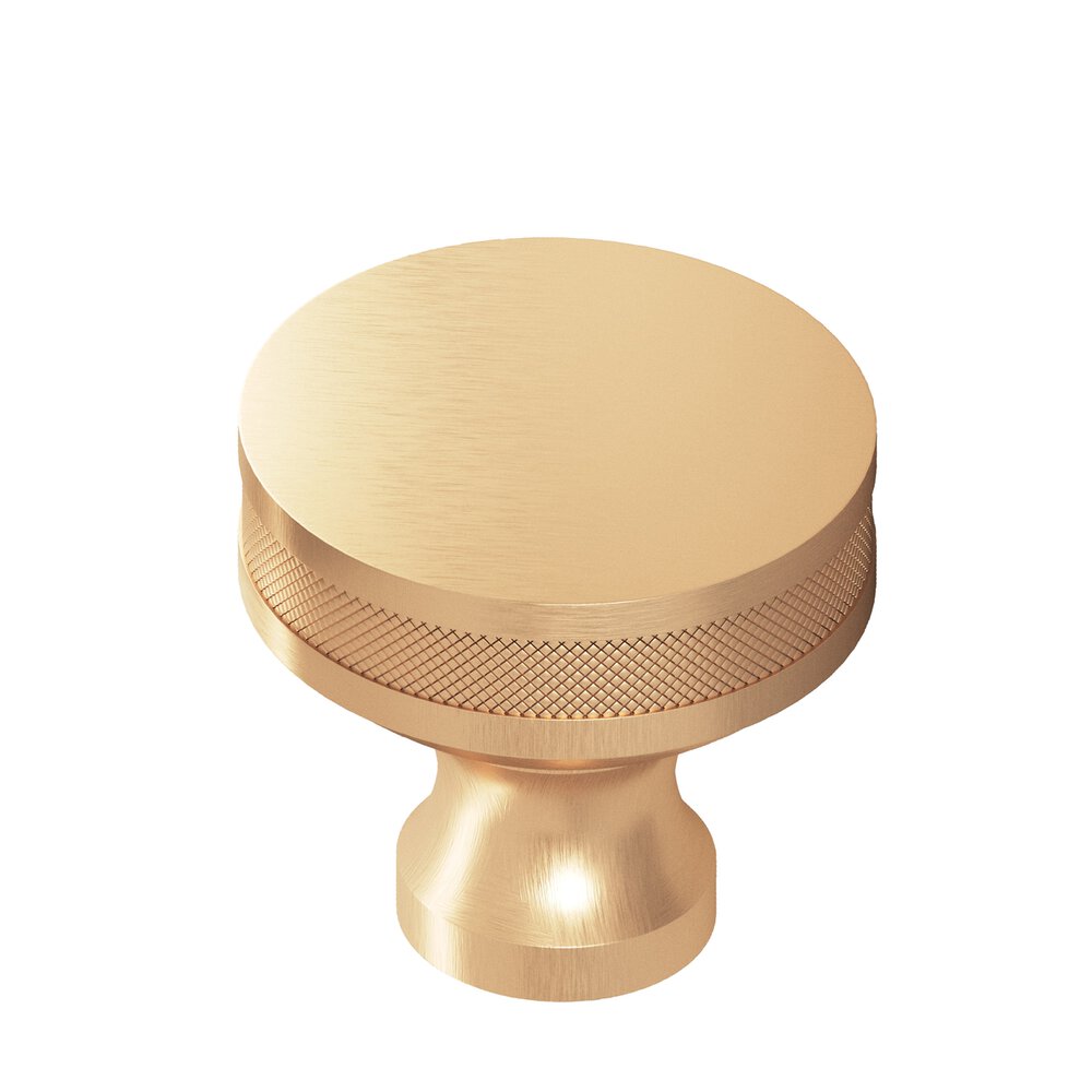Colonial Bronze 1.25" Diameter Round Diamond-Knurled Sandwich Cabinet Knob In Matte Satin Bronze