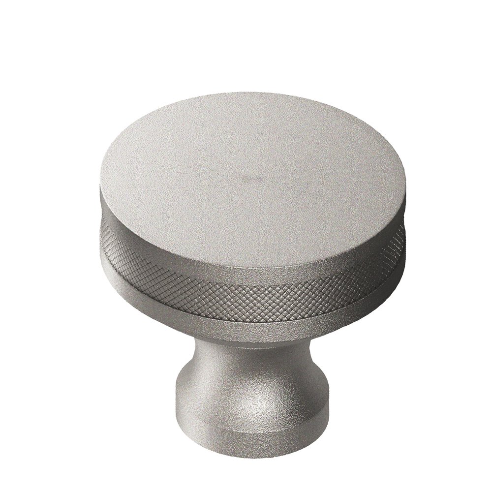 Colonial Bronze 1.5" Diameter Round Diamond-Knurled Sandwich Cabinet Knob In Frost Nickel™