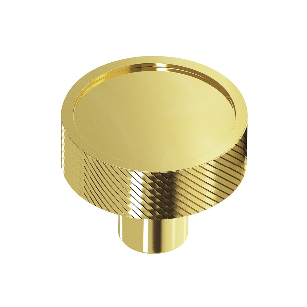 Colonial Bronze 1 1/4" Cabinet Knob Hand Finished in Unlacquered Polished Brass