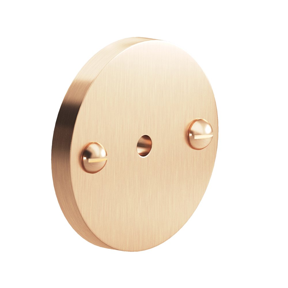 Colonial Bronze 1.75" Diameter Round Backplate With Exposed Finished Screws In Satin Bronze