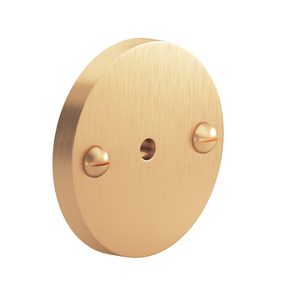 Colonial Bronze 1.75" Diameter Round Backplate With Exposed Finished Screws In Matte Satin Bronze