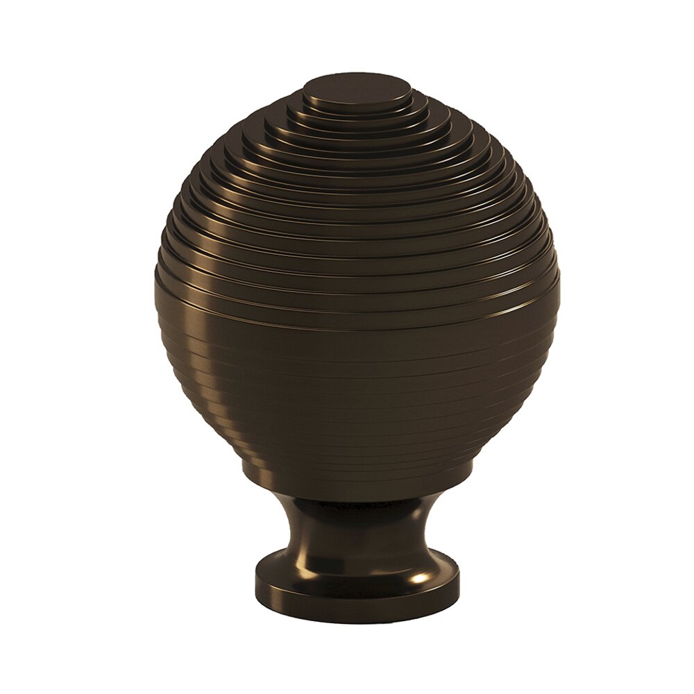 Colonial Bronze 1 1/2" Beehive Cabinet Knob Hand Finished  in Unlacquered Oil Rubbed Bronze