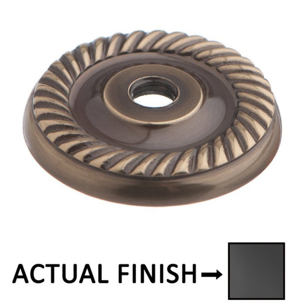 Colonial Bronze 1 1/4" Rope Backplate in Matte Graphite