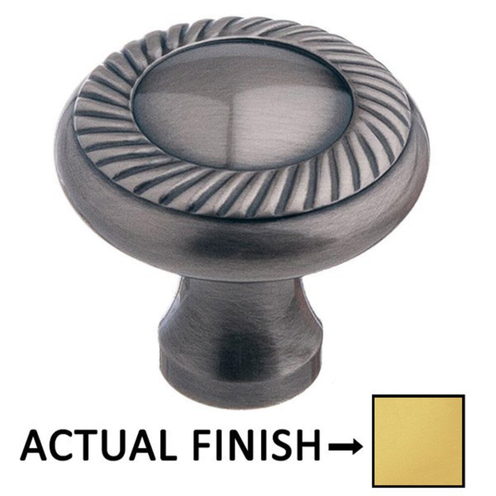 Colonial Bronze 1 1/2" Rope Knob in Frost Brass