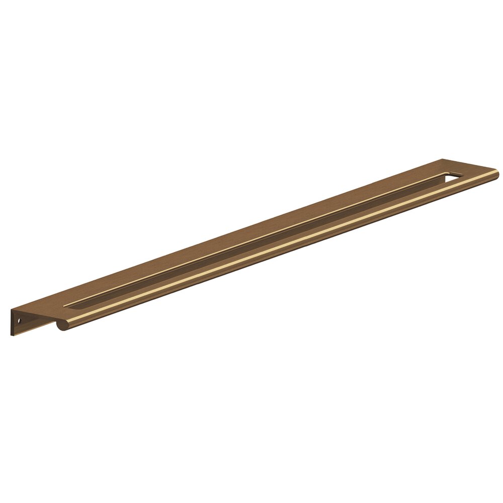Colonial Bronze 16" Centers 18" Overall Edge Pull With Fully-Rounded Lip And Center Coutout In Light Statuary Bronze
