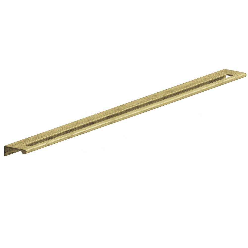 Colonial Bronze 24" Centers 26" Overall Edge Pull With Fully-Rounded Lip And Center Coutout In Distressed Antique Brass