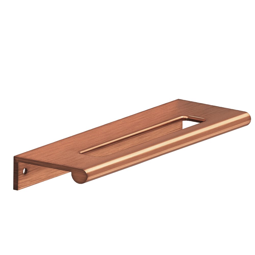 Colonial Bronze 3" Centers 4" Overall Edge Pull With Fully-Rounded Lip And Center Coutout In Antique Copper
