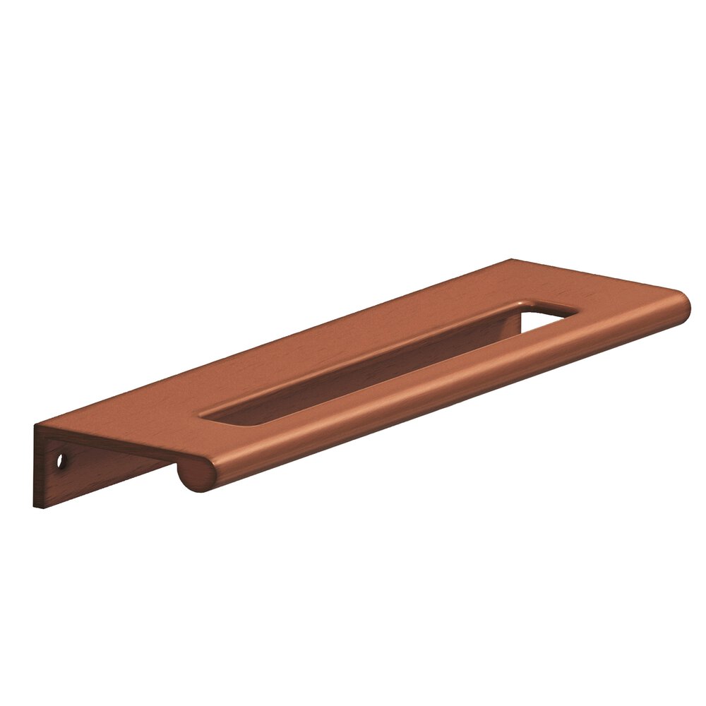Colonial Bronze 4" Centers 5" Overall Edge Pull With Fully-Rounded Lip And Center Coutout In Matte Antique Copper