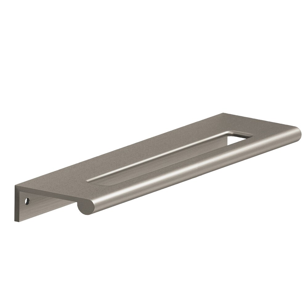 Colonial Bronze 4" Centers 5" Overall Edge Pull With Fully-Rounded Lip And Center Coutout In Matte Pewter