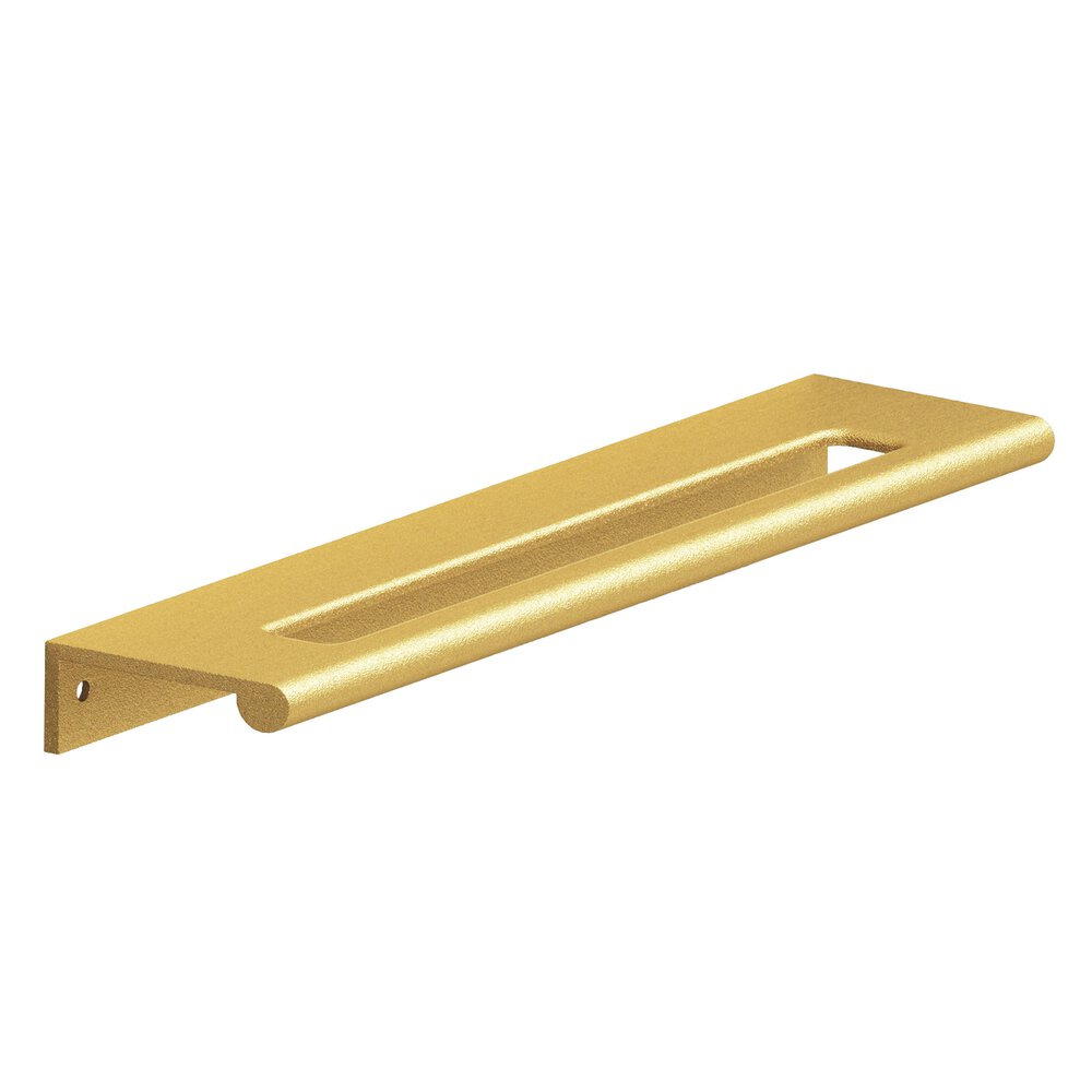 Colonial Bronze 6" Centers Edge Pull With Fully-Rounded Lip And Center Coutout In Frost Brass