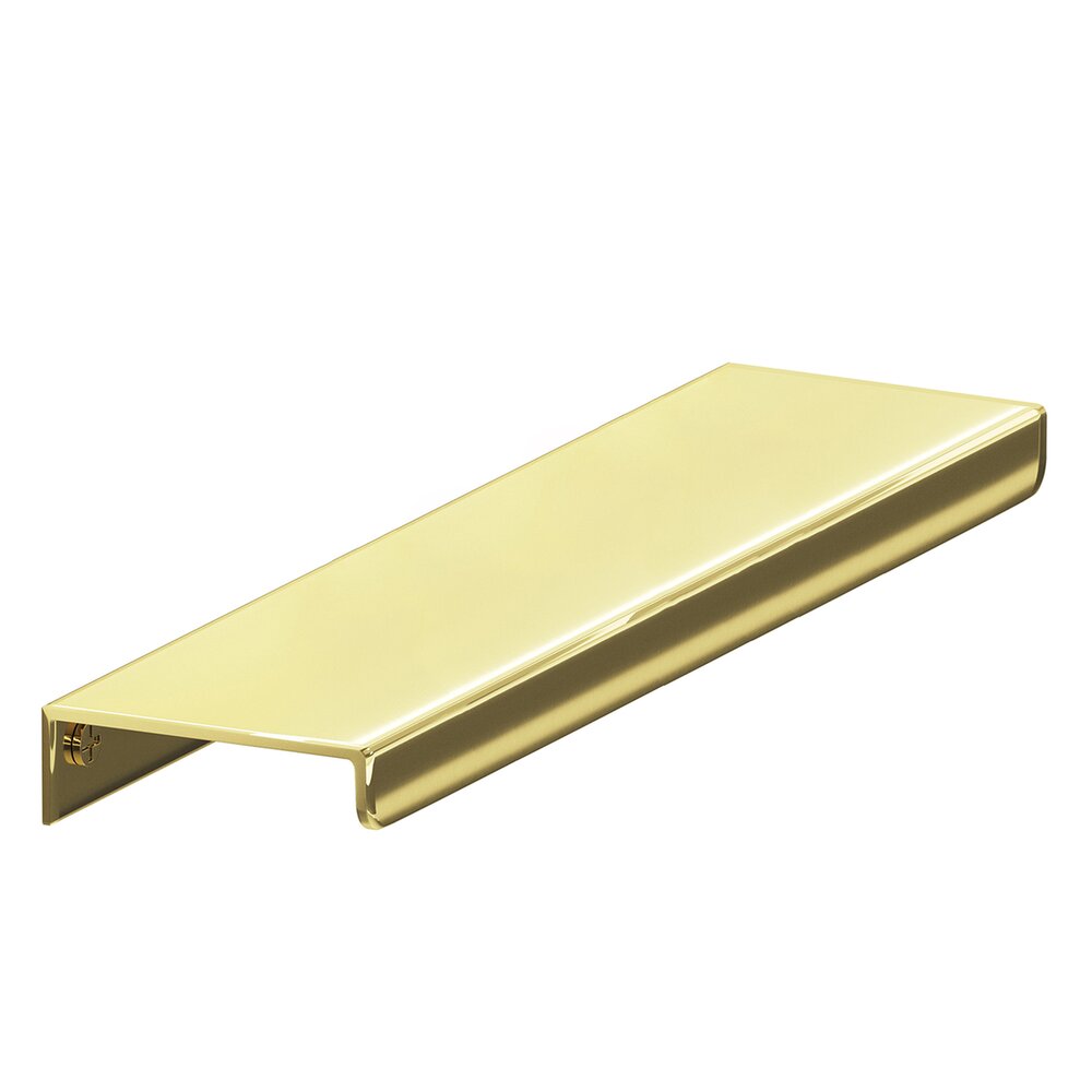 Colonial Bronze 6" Long Top Mount Edge Pull in Polished Brass Unlacquered