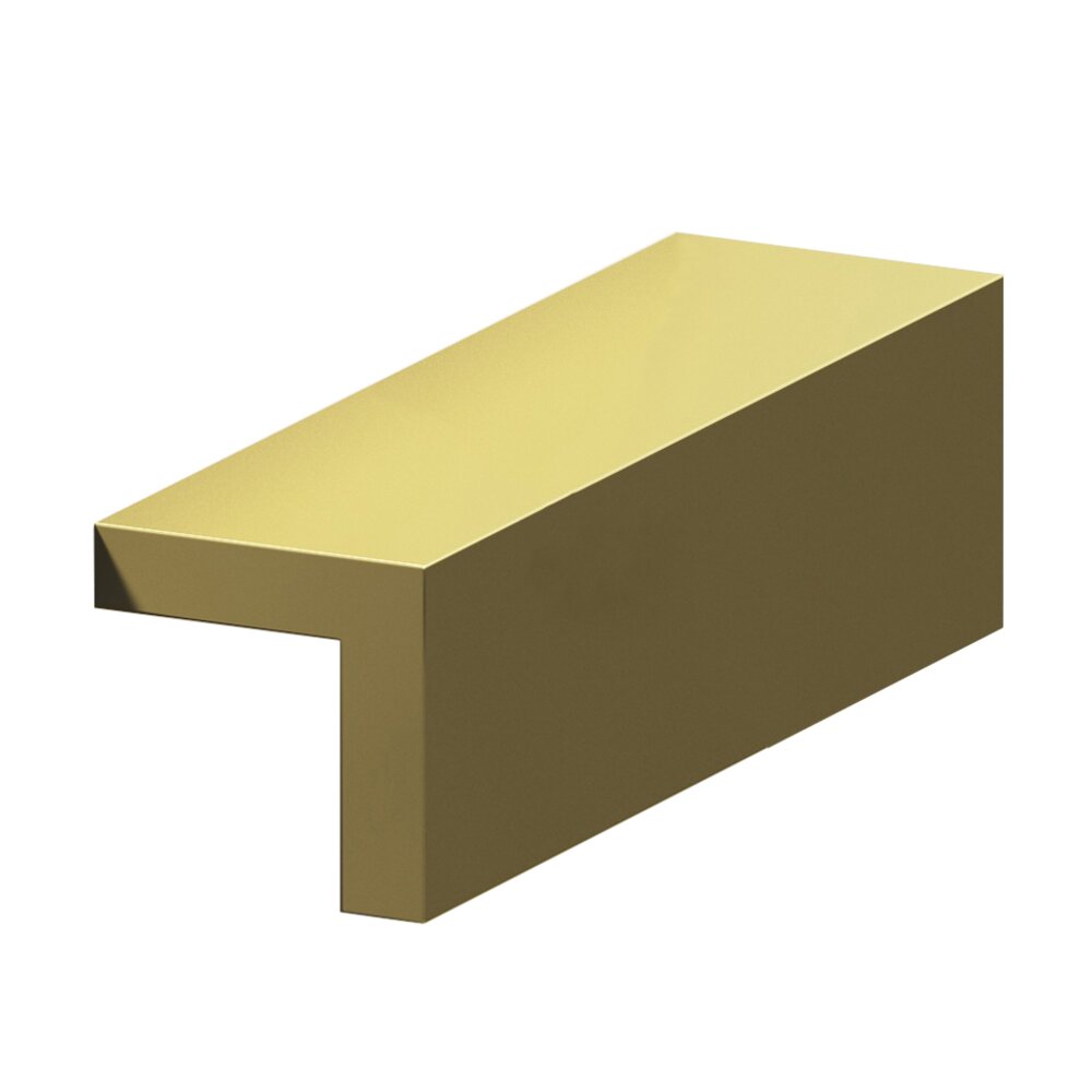 Colonial Bronze 2 1/2" Long Right Angle Edge Pull in Polished Brass