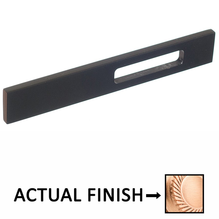 Colonial Bronze 4" Centers Slim Drawer Face With Off Center Relief Pull in Satin Bronze