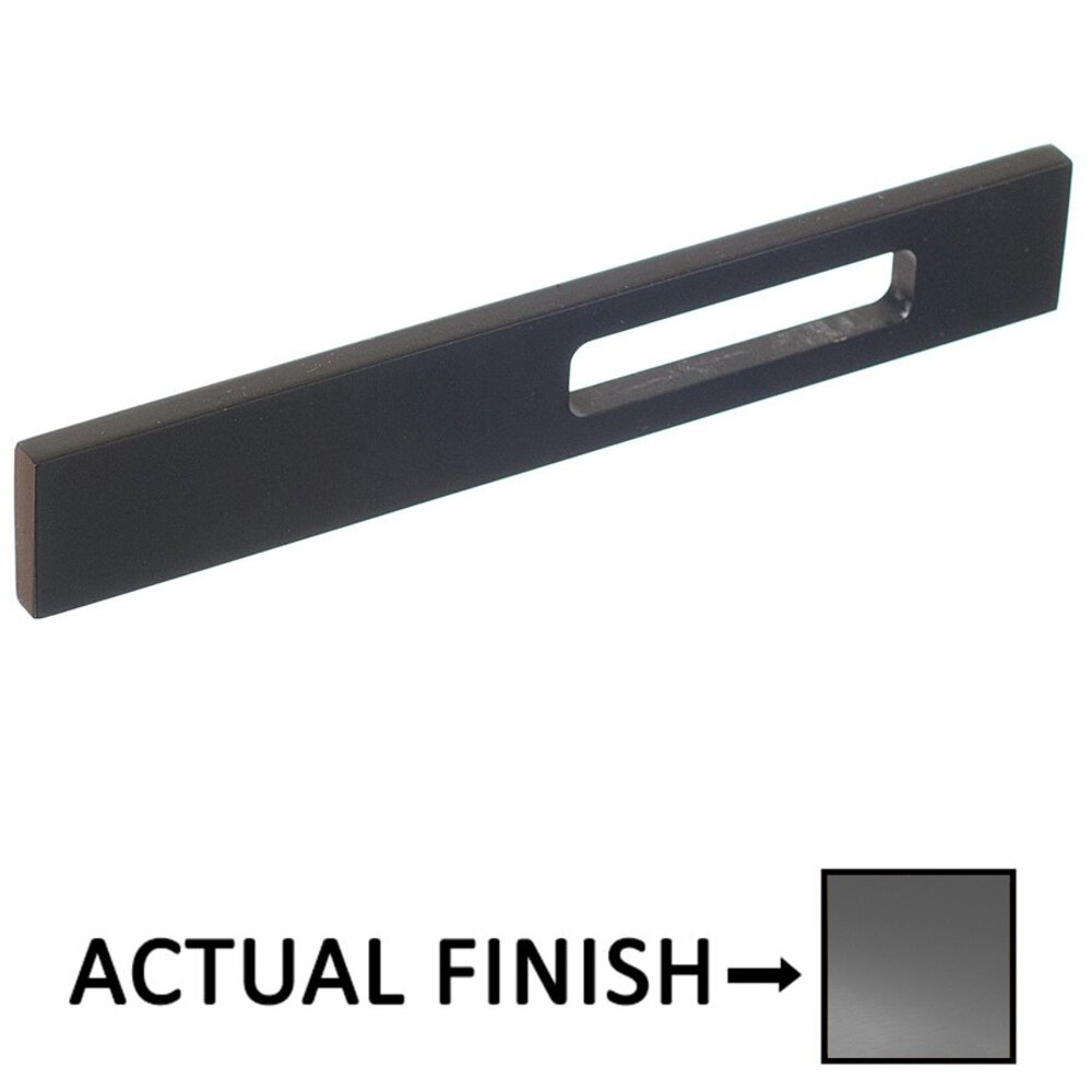 Colonial Bronze 4" Centers Slim Drawer Face With Off Center Relief Pull in Satin Graphite