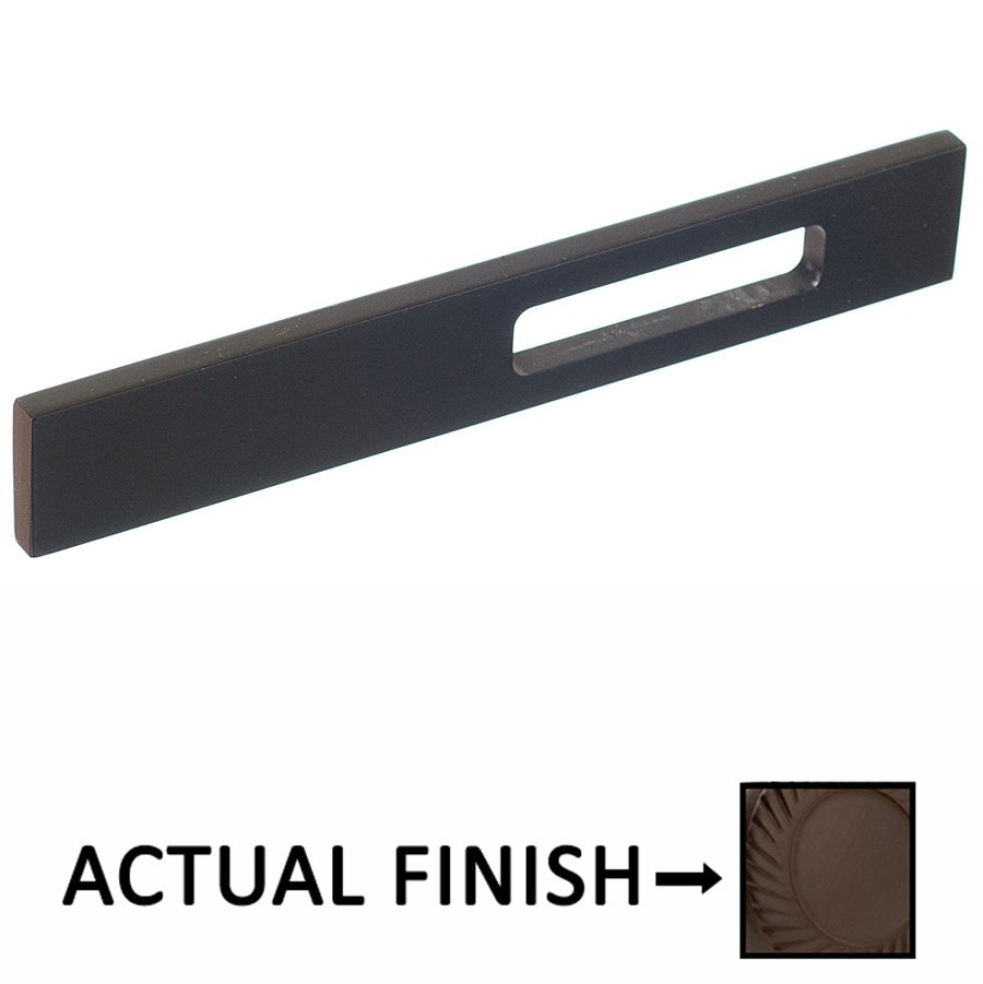 Colonial Bronze 4" Centers Slim Drawer Face With Off Center Relief Pull in Matte Oil Rubbed Bronze