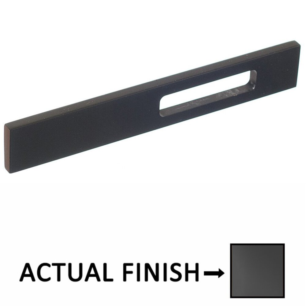 Colonial Bronze 4" Centers Slim Drawer Face With Off Center Relief Pull in Matte Graphite