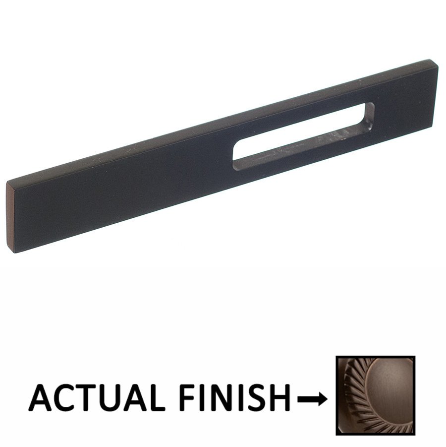 Colonial Bronze 4" Centers Slim Drawer Face With Off Center Relief Pull in Heritage Bronze