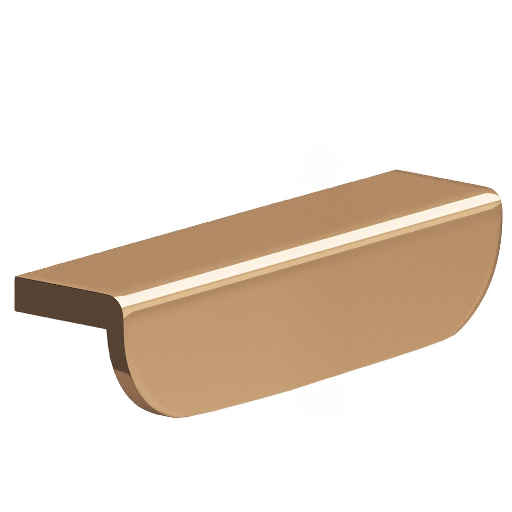 Colonial Bronze 3" Centers 4" Overall L-Shaped Edge Pull With Rounded Ends In Polished Bronze