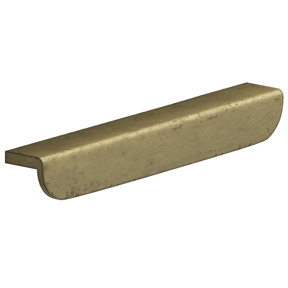 Colonial Bronze 6" Centers 8" Overall L-Shaped Edge Pull With Rounded Ends In Distressed Antique Brass