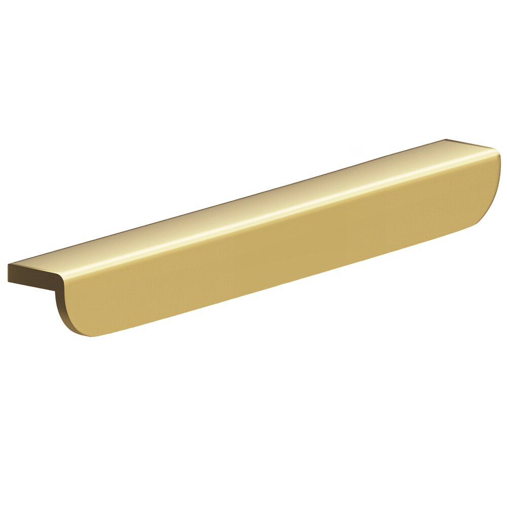 Colonial Bronze 8" Centers 10" Overall L-Shaped Edge Pull With Rounded Ends In Satin Brass