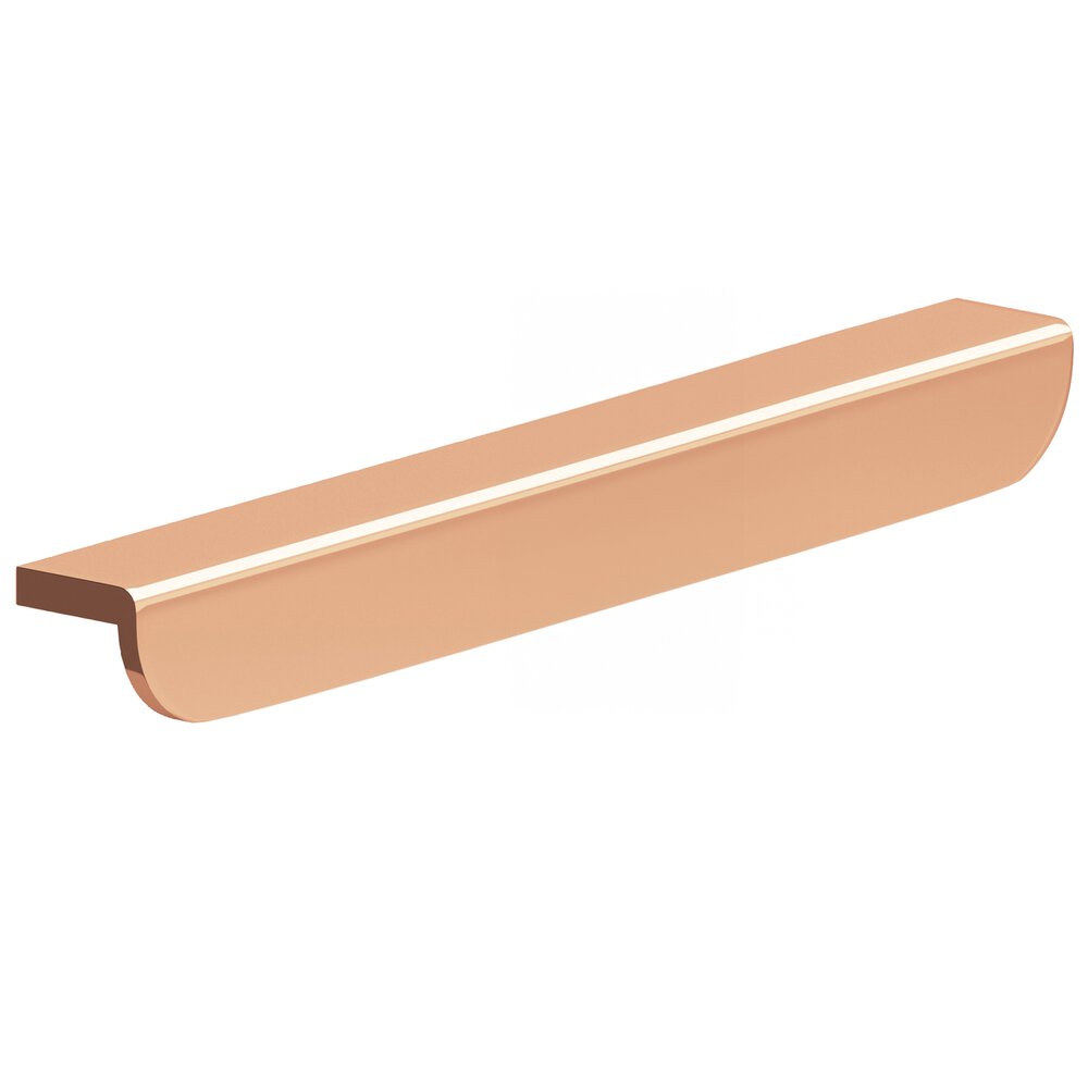 Colonial Bronze 8" Centers 10" Overall L-Shaped Edge Pull With Rounded Ends In Polished Copper