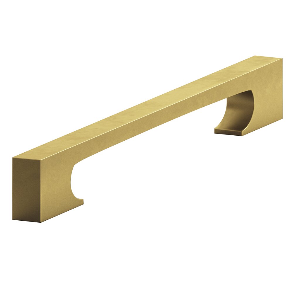 Colonial Bronze 8" Centers Cabinet Pull Hand Finished in Matte Satin Brass