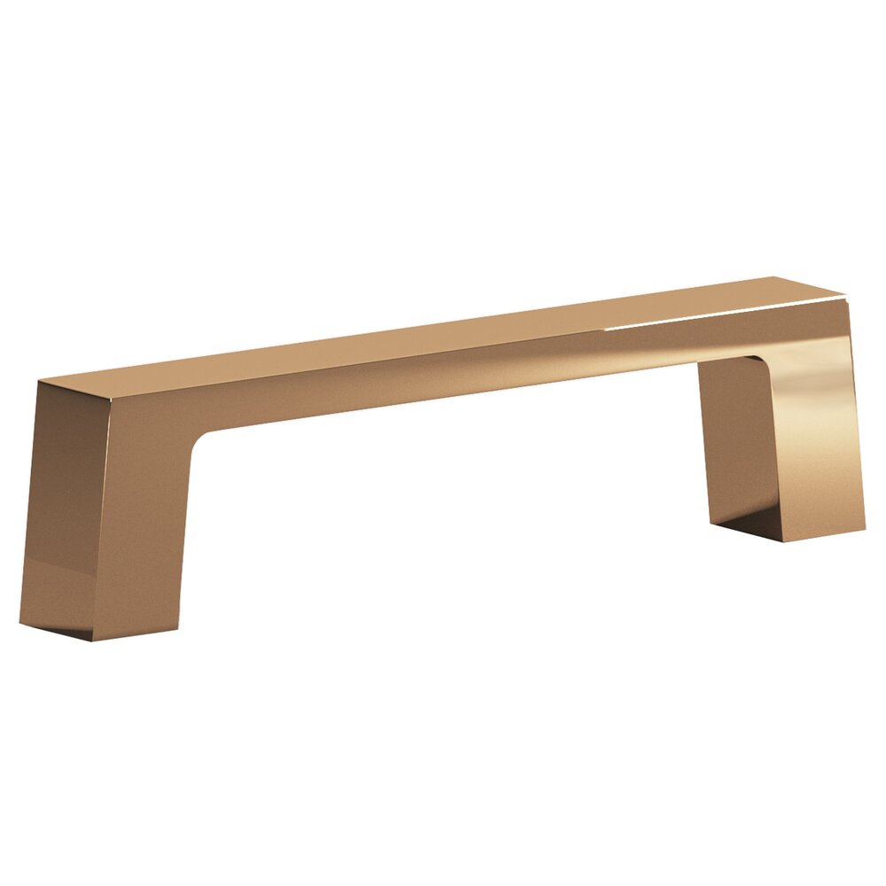 Colonial Bronze 3" Centers Rectangular Pull in Polished Bronze