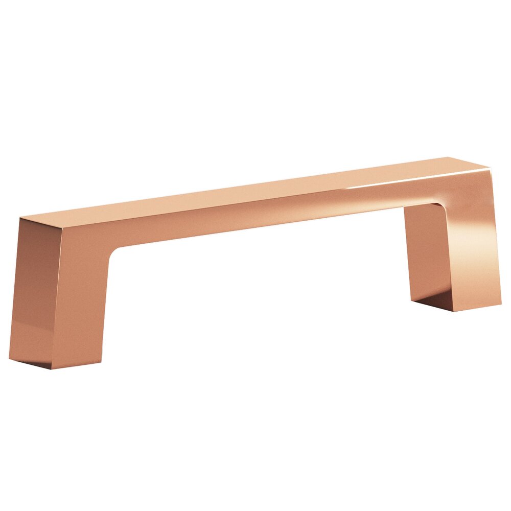Colonial Bronze 3" Centers Rectangular Pull in Polished Copper